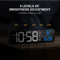 Große Desktop-Uhr mit 40 Alarm-Klingeltönen Touch-Taste und USB-Ladeans chluss LED-Musik uhr für Schlafzimmer