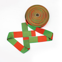 Sangle en polyester haute ténacité de couleur personnalisée avec texture de ruban creux pour badges