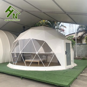 Tente dôme de <span class=keywords><strong>camping</strong></span> en PVC imperméable 4 saisons, durable, luxe, préfabriquée, pour glamping, maison dôme géodésique - Product Image 2