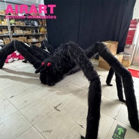 Araignée en peluche gonflable douce et effrayante, parfaite pour les fêtes et les événements