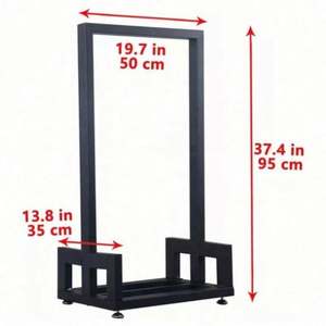 Support de rangement pour bûches en fer robuste de 4 pieds pour l'intérieur et l'extérieur - Product Image 2