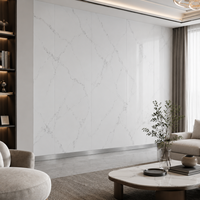 Panneau mural en marbre UV WYRAX 1220x2440mm 3.0mm Blanc Panda Brillant Imperméable pour crédence de cuisine et mur de douche