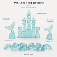 Pierres d'aquascaping bleu clair pour aquarium de bureau, décoration d'aquarium personnalisée
