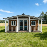 Villa mobile modulaire de luxe préfabriquée à deux chambres de haute qualité avec cuisine intégrée pour hôtel résidentiel ou zone écologique