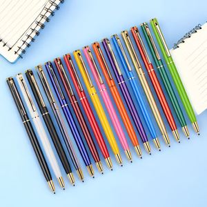 Factory Wholesale Reusable Customized Logo Metal Ball Point Promotion Business <b>Gift</b> Stationary Gel Black Ink Ballpoint <b>Pen</b> With - Product Image 1