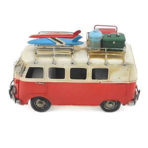 Artesanato em Metal Feito à Mão Modelo de Ônibus Chinês com Prancha de Surf no Topo Decoração Vintage para Casa Presente para Estudantes Arte em Metal - Product Image 3