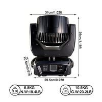 Luz Móvil Bee Eye de 7x40W 3 en 1 con Láser de Animación RGB de 8W y Anillo LED |   Luz de Escenario con Zoom Pixel y Efecto Wash Beam para Bodas