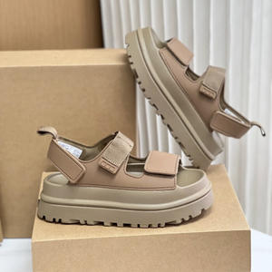 Sandales plates à plateforme réglables en cuir PU pour femmes, style décontracté d'été, inspirées des Uggs - Product Image 6