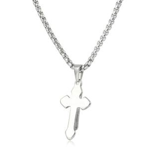 yunnique <b>Cross</b> Pendant Necklace Stainless Steel With Crystal Inlay 60cm <b>Chain</b> For Men Women Fashion Jewelry - Product Image 3