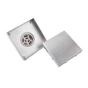 <span class=keywords><strong>Scarico</strong></span> <span class=keywords><strong>doccia</strong></span> quadrato da 4 pollici anti-intasamento e anti-odore con filtro raccogli capelli integrato - Product Image 3