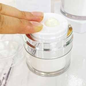 Easy to Use Luxury 15g 30g 50g Personal Care Cream Airless <strong>Pump</strong> Jar Plastic Refillable <strong>Pump</strong> Cosmetic Cream Jar Bottle <strong>Dispenser</strong> - Product Image 1