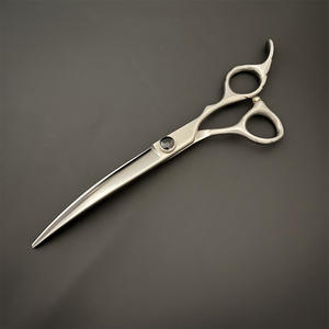 Tijeras Curvas Mate de 7 Pulgadas de Acero Inoxidable para Peluquería Canina YT, Acabado Negro Piedra Preciosa de 7 Pulgadas - Product Image 1