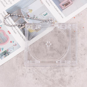 Périphérique commémoratif blanc Album Mini <span class=keywords><strong>CD</strong></span> étui porte-clés <span class=keywords><strong>lecteur</strong></span> <span class=keywords><strong>CD</strong></span> en forme de porte-clés acrylique pour bricolage sac pendentif Album porte-clés - Product Image 3