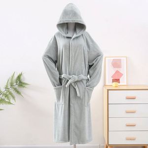 Peignoir de luxe pour enfants en polaire corail premium, ultra doux, absorbant, séchage rapide, personnalisé pour spa, complexe hôtelier, microfibre, usage domestique - Product Image 4