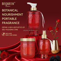 Bequeen Red Muse Gel Douche Exfoliant Sans Alcool Brume Parfumée Revitalisante Hydratante Expérience de Luxe