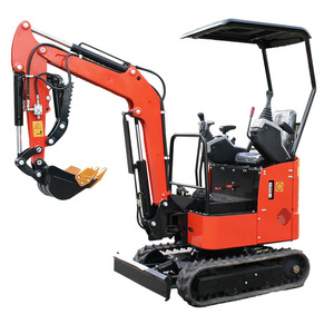 Mini-excavatrice sur chenilles de couleur rouge avec un rayon de braquage court pour la construction agricole et le terrassement de canaux fluviaux - Product Image 4