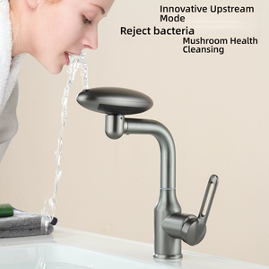 Robinet <span class=keywords><strong>de</strong></span> lavabo <span class=keywords><strong>de</strong></span> salle <span class=keywords><strong>de</strong></span> bain en cascade Wayon, nickel brossé moderne, avec jet large - Product Image 2