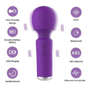 USB Magnetic Sạc Siêu Rung Stick Mini AV <span class=keywords><strong>Wand</strong></span> Vibrator Nữ Quan Hệ Tình Dục Đồ Chơi Thủ dâm Massage Stick - Product Image 3