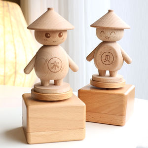 <span class=keywords><strong>Caja</strong></span> <span class=keywords><strong>Musical</strong></span> <span class=keywords><strong>de</strong></span> Madera con Muñeco, Decoración Minimalista para Mesa, <span class=keywords><strong>Caja</strong></span> <span class=keywords><strong>de</strong></span> Almacenamiento con Espejo, Trompo, Juguete Educativo para Niños - Product Image 3