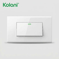 Interruptor de Luz Modular de Pared Kolani 120 Wide Rocker de Una Vía, Panel de Control de Lámpara Iluminado con Botón Grande Oculto 120