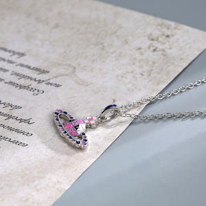 Collar de Aleación Morado Saturno de la Reina Madre Vivienne, Elegante y Casual para Niñas, con Circonita Cúbica, Color Dorado - Product Image 3