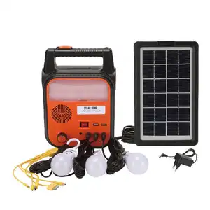 Anpassbares Mini-Solarbeleuchtungssystem-Kit mit tragbarem Solar-LED-Licht-Kit für erneuerbare Energien mit Bluetooth-Host