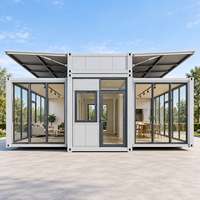 Villa duplex moderne préfabriquée de luxe à deux étages en conteneurs avec escalier intérieur pour habitation
