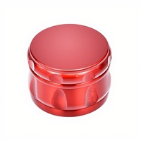 Broyeur à tabac de style tambour plat, modèle GB-5018, 63 mm, quatre couches, en alliage de zinc coloré, broyeur manuel d'herbes, luxe