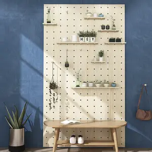 Panel de almacenamiento de madera para garaje, organizador de herramientas para pared