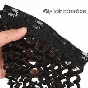 Extension de cheveux 2023 humains, naturels, vierges, bruts, personnalisés, à <span class=keywords><strong>Double</strong></span> extrémité épaisse, avec clips, 100 nouveaux produits - Product Image 3