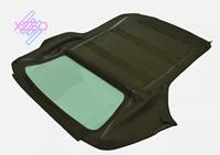 Capota Convertible para BMW E30 Compatible con BMW Serie 3 E30 86 - 93 (Borgoña, Ventanas de Plástico)