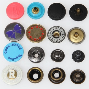 Plastic Button Metal Press Button Custom 15mm Cap Plastic Hidden Brass Press Stud Metal Spring Snap Button