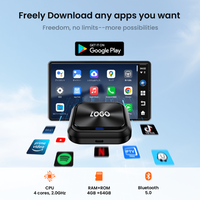 Boîtier multimédia adaptateur sans fil CarPlay Android Auto OEM Bluetooth 5.0 Netflix/YouTube 4 Go + 64 Go 256 Go pour usage universel