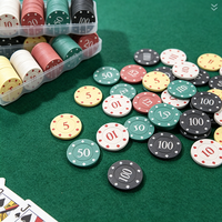Jetons de poker en plastique de haute qualité, spécifiques aux casinos, adaptés aux jeux de divertissement