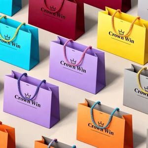 Sac cadeau promotionnel 100% biodégradable avec logo personnalisé, emballage de luxe écologique pour bougies, laminage pour anniversaire, mariage, boutique - Product Image 3