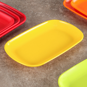 Assiettes carrées en mélamine plats et assiettes de restauration vertes modernes assiettes colorées pour restaurant - Product Image 2