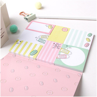 Ensemble de notes auto-adhésives à colorier personnalisé nouveau design de livret de notes autocollantes mignon livre multi-listes pour bloc-notes promotionnel