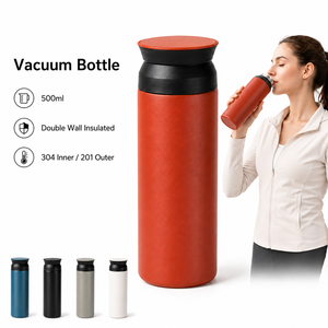 Botella de agua de acero inoxidable para uso en el hogar, termo de doble pared con aislamiento al vacío, en oferta - Product Image 1