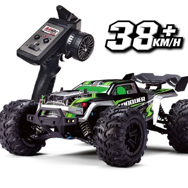 EPT 2026 1/16 4WD RC Monster Truck 38KM/H 2.4G Full Proportional off Road Remote Control Car with LED Light Metal USB Cable