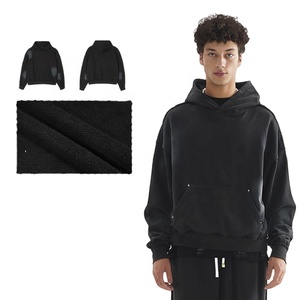 Felpa da <span class=keywords><strong>Uomo</strong></span> di Alta Qualità, 50% Cotone Anti-Restringimento, Corta e Larga, con Colletto a Cappuccio, Vestibilità Ampia, Invernale, Tinta Unita o Stampata, Pullover Imbottito - Product Image 2