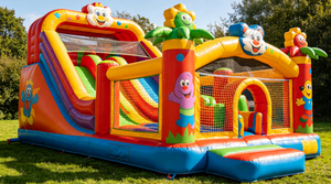 Château gonflable personnalisé avec toboggan, structure <span class=keywords><strong>de</strong></span> saut pour enfants en PVC commercial, logo personnalisé pour <span class=keywords><strong>location</strong></span> <span class=keywords><strong>de</strong></span> fête en parc - Product Image 2