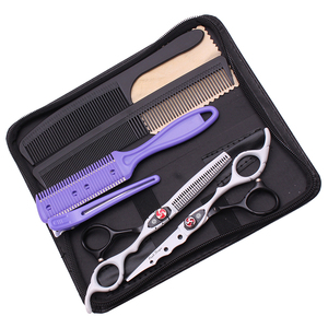 Cho Tím Rồng 6 ''Thép Không Gỉ Sắc Nét Tóc Cắt Kéo Chuyên Nghiệp Cắt Tóc Kéo Thiết Lập Độ Cứng Cao 58-60hrc Trung Quốc - Product Image 4