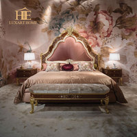 Klassisches Kingsize-Schlafzimmer-Set im Europäischen Stil Bestseller Königliches Luxus-Schlafzimmermöbel Hochzeitsbett