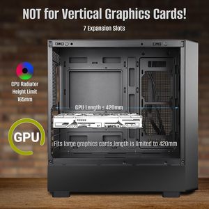 Boîtier PC Gaming Moyen Tour à Haut Débit d'Air pour Cartes Mères ATX/<span class=keywords><strong>mATX</strong></span>/ITX, Façade en Bois de Noyer Noir avec Grille, 12 Ventilateurs ARGB PWM, Verre Trempé - Product Image 3