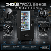 Distributeur de boissons compact 6 sélections, écran LCD 7 pouces, mini distributeur de boissons pour magasin de détail, petit distributeur de sodas CE