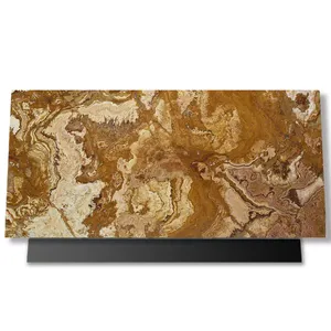 Exceptional Quality Natural Stone Polished Yellow Onyx Tiger Onyx for Background Wall for Countertops for floor