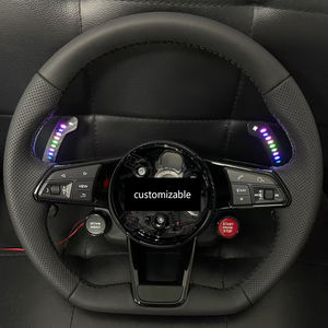 Volant en cuir Nappa avec palettes LED pour modèles <span class=keywords><strong>Audi</strong></span> A3 A4L <span class=keywords><strong>Q5</strong></span> Q7 A6 A7 <span class=keywords><strong>S</strong></span> <span class=keywords><strong>Line</strong></span> OEM+ Volant personnalisé Amélioration de l'intérieur de la voiture - Product Image 1