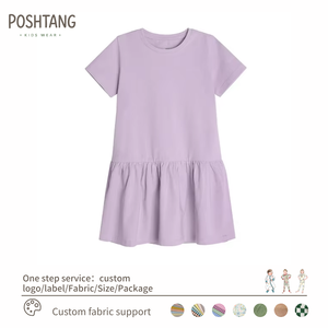 Robe d'été pour enfants, style court, design vif, joyeux, mignon, élégant, en coton, avec imprimé, pour sortir - Product Image 1