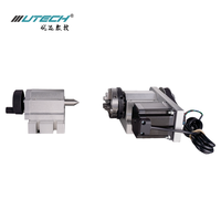 Mini axe rotatif UTECH 65 mm avec mandrin à 3 mors pour gravure cylindrique 3D sur routeur CNC 3020/3040/4060/4 axes