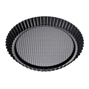 Moule à tarte Furbo écologique avec bord cannelé Ø 28 cm ligne métallique noire acier inoxydable et matériel PC outils à gâteaux Molde - Product Image 1
